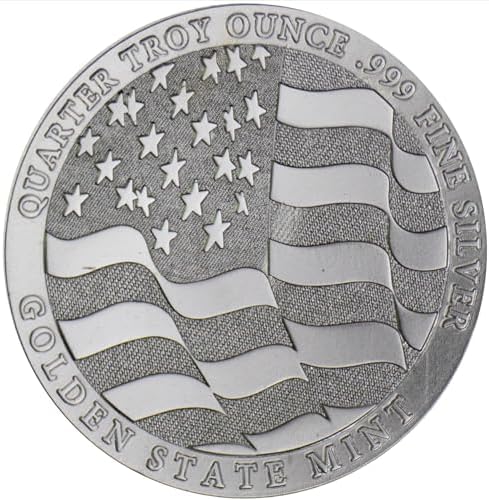 1/4 oz Bald Eagle Silver Round in Heavenly Metals Pouch