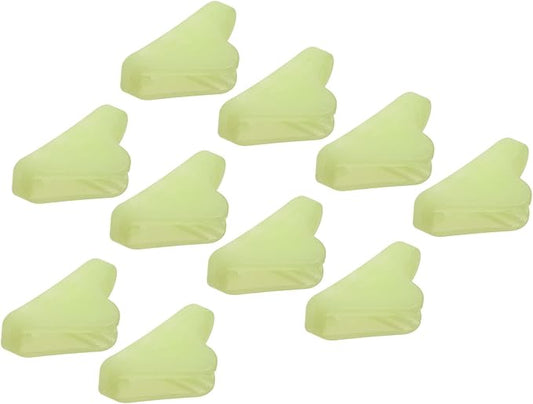 MECCANIXITY Tent Rope Buckle Tensioner, Large Triangle Cord Adjuster for Camping Hiking Backpacking Travel, Fluorescent Green Pack of 20