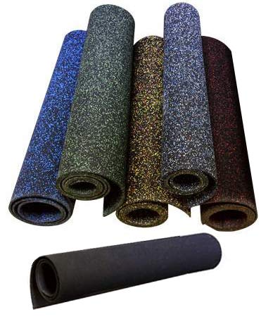 American Floor Mats 3/8in (9mm) Thick 10% Red 4' x 3' Heavy Duty Rubber Rolls, Protective Exercise Mats, Home Gym Rubber Flooring