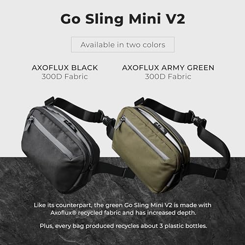 ALPAKA Go Sling Mini V2 Axoflux 300D - Everyday Sling Bag For Women and Men - Fits iPad Mini and More - Weatherproof Fabrics