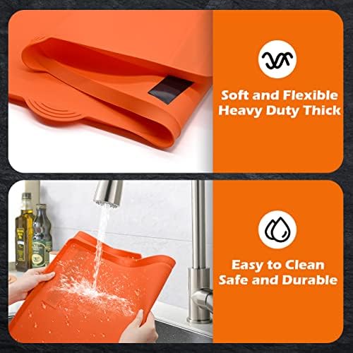 36" Griddle Mat Silicone for Blackstone, Magnetic Protective Cover Mats Blackstone Griddle Top Covers for Blackstone Protector Outdoor-Orange