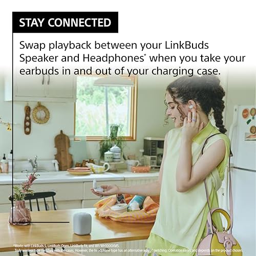 Sony LinkBuds Wireless Portable Bluetooth Speaker, Light Gray