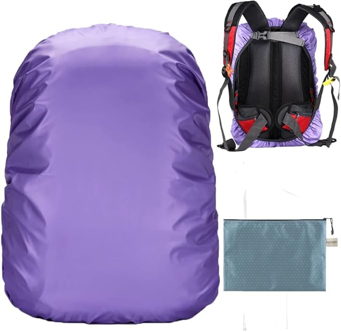 Waterproof Backpack Rain Cover with Anti Slip Buckle Strap for Camping, Hiking, Traveling, Hunting, Biking, 15-80L
