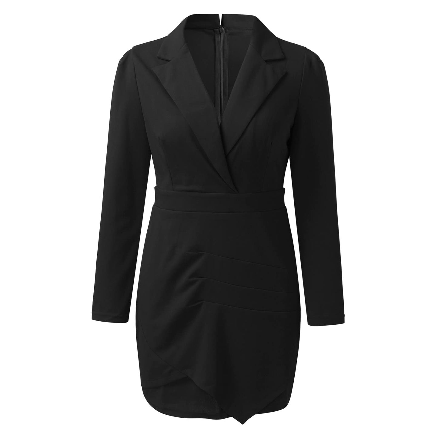Aniywn Ladies Bodycon Blazer Dress Women Slim Fit Pinstripe Patchwork Bodycon Dress Suit Sets…