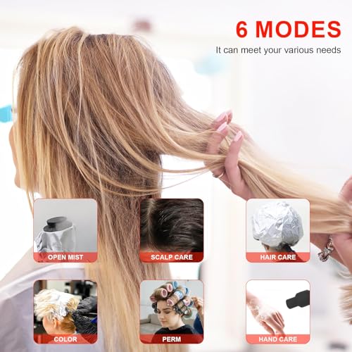 Elitzia Hair Steamer Micro Mist Scalp Detoxify for Hair Wash Reclining Chair Bed Attachment Professional Hair Care for Salon SPA Barber Shop with Storage Draw ET1939