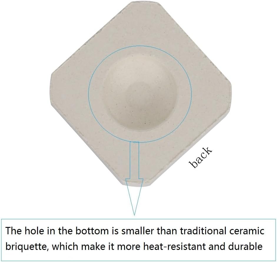 Ceramic Briquettes Replacement for Lynx L27 L30 L36 L42 L54 and Other Gas Grills, Gas Grill Briquettes Replacement for Lava Rocks, 2 x 2 inches, 50-Piece