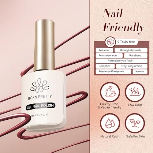 Born Pretty Dark Green Gel Nail Polish Forest Green Color Gel Polish Nail Art Design Manicure Salon DIY Home 15ml