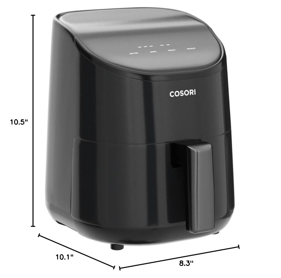 COSORI Air Fryer 2.1 QT, Small & Mini 4-in-1 airfryer Ideal for Simple Meals and Snack, Easy to Leftover Food to Crispy, Up to 97% Less Oil, 30 In-App Recipes, Nonstick & Dishwasher-Safe Basket