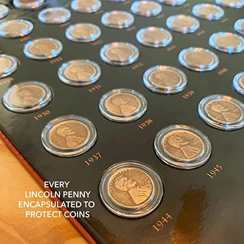 American Coin Treasures Lincoln Penny Anthology Coffee Table Book and Coin Set| 1909 to 1999 Wheat and Memorial Cents | Certificate of Authenticity | Collectible Coins 20th Century |