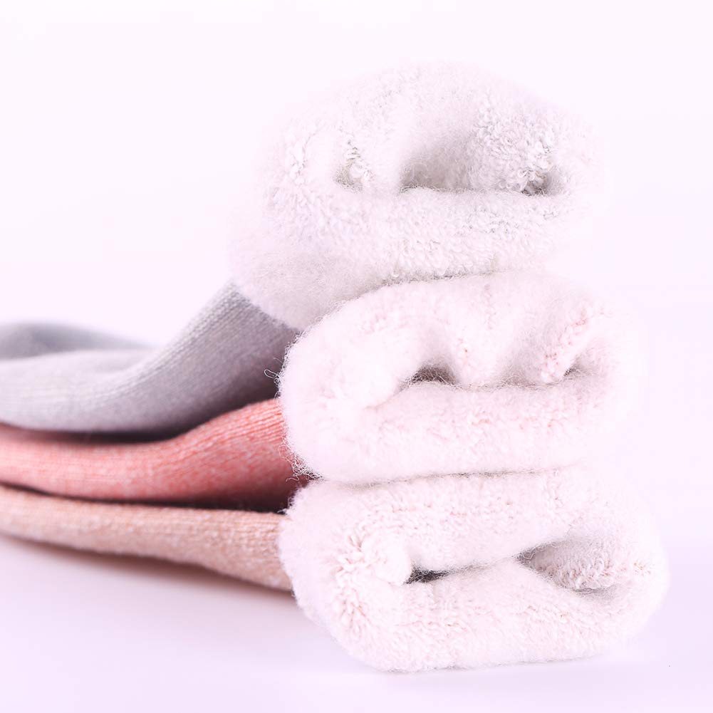 Womens Super Thick Wool Socks - Soft Warm Comfort Casual Crew Winter Socks (Pack of 3), Multicolor