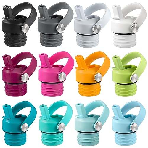 RRegeny Straw Lid for Hydro Flask Standard Mouth, Lid with Straws Fits Standard Mouth Hydroflask, Sport Cap Water Bottle Accessories Top Replacement Straw Lid