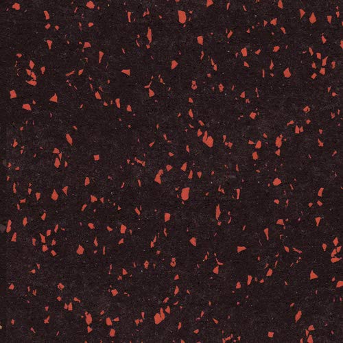 American Floor Mats 3/8in (9mm) Thick 10% Red 4' x 3' Heavy Duty Rubber Rolls, Protective Exercise Mats, Home Gym Rubber Flooring