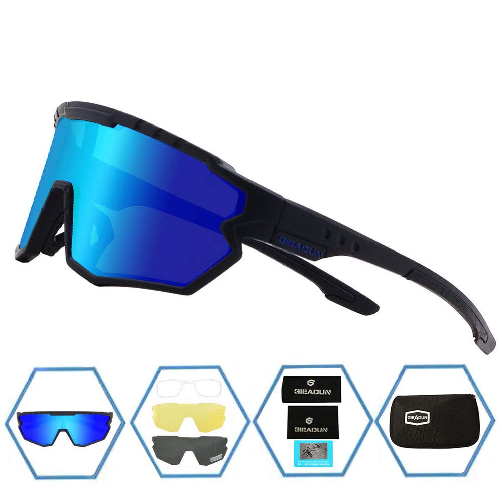 GIEADUN Sports Sunglasses Polarized Cycling Glasses Adults and Youth softball Glasses Baseball,Fishing, Ski,Golf