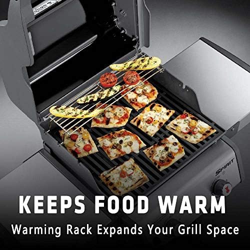 69866 Grill Warming Rack for Weber Spirit 200 Series & GS4 Spirit II 200 Series Fits Spirit E-210 S-210 E-220 S-220 with Front Controls Replacement for Weber 67026 7640 Stainless Steel Grill Top Rack