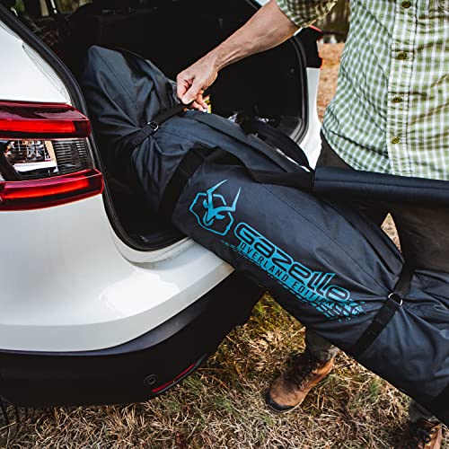 Gazelle Tents™ T3X Hub Tent Overland Edition, Easy 90 Second Set-Up, Waterproof, UV Resistant, Removable Floor, Footprint, 3-Person, Pacific Blue, 68" x 76" x 82", GT302PB