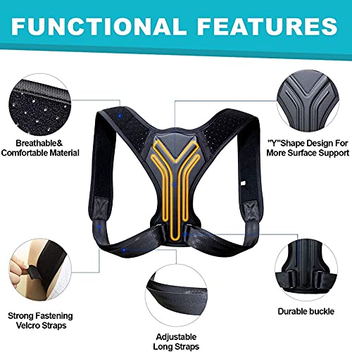 YMGSCC Straighten Posture Corrector for Back Belt Prevent Slouching Straps Clavicle Support Brace for Women Men(L)