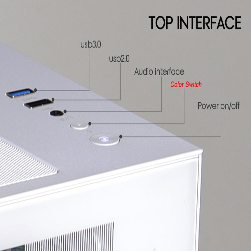 suevery Gaming PC Core I5-12400F(6Cores Up to 4.4G) RTX 3050 6G Nvme SSD 1TB 32GB RAM 650W WiFi 6 Prebuilt Towers Desktop Computer White