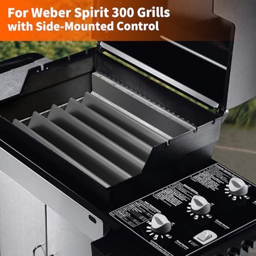 Apromise Grill Parts for Weber Grill - 7536 22.5 Inch Flavorizer Bars Replacement for Weber Genesis Silver/Gold B & C, Weber Spirit 300 Series (Side-Mounted Control) - Porcelain Enameled, 5 Packs