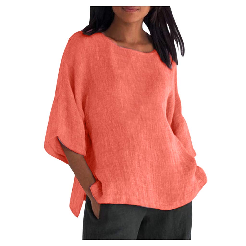 APIVOE My Orders Lightning Deals of Today Prime Womens Tunic Tops Womens 3/4 Sleeve Tops White Blouse for Women Business Casual Tops for Women T Shirts for Women Women's Plus Size Tops Summer Tops