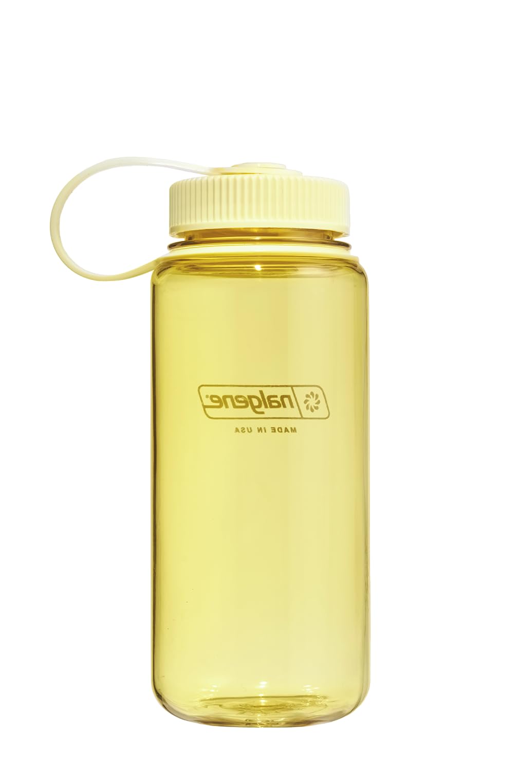 Nalgene Sustain Tritan BPA-Free Water Bottle Made with Material Derived from 50% Plastic Waste, 16 OZ, Wide Mouth, Butter