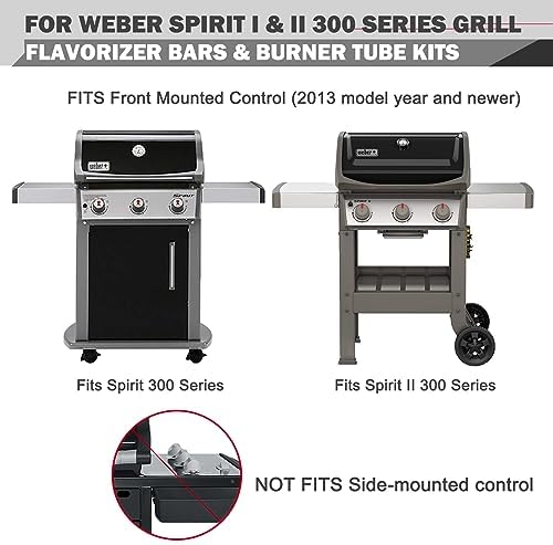 Spirit E-310 Grill Replacement Parts 7636 Flavorizer Bars 7638 Grill Grates for Weber Spirit I and Spirit II Grill Parts E-310 E-330 GS4 SP-310 S-310 300 Series Parts II E310 Grill Parts Flavor Bars