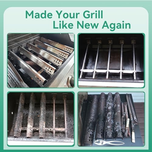 Grill Replacement Parts for Charbroil Performance 5 Burner 463347519 463347518, 475 4 Burner 463347017, 463342119, 463376018P2 Grills, G470-5200-W1 Burner, G470-0004-W1A Heat Plate, Crossover Tube
