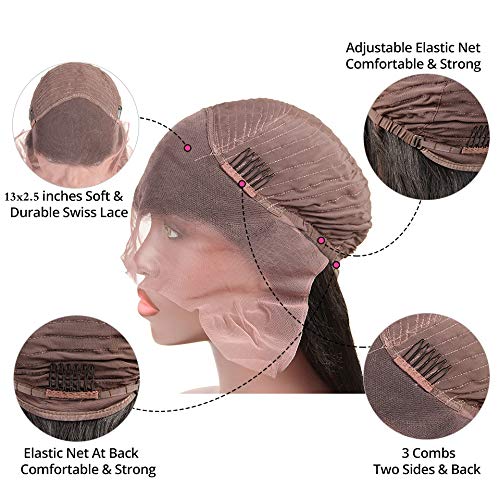 ANDRIA 13x4 HD Lace Front Wigs 200% Density Honey Blonde Straight Glueless Lace Frontal Wigs ombre Ash Blonde Wig for Black Women Synthetic Heat Resistant Hair Wig With Baby Hair Pre Plucked 28 Inch