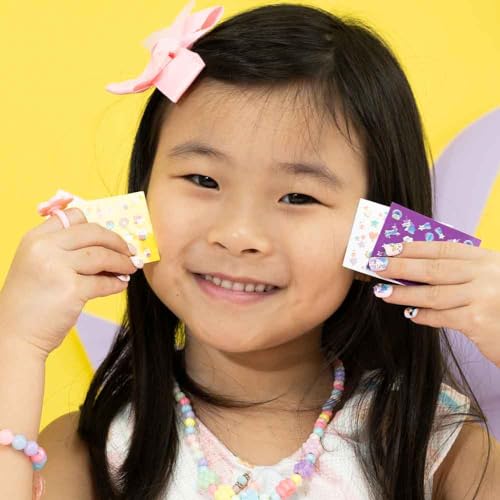 KISS imPRESS No Glue Mani Press On Nails, Mini Nail Artist Kit, 3-D Effect, Pink, Kids Size, Squoval Shape, Includes 26 Fake Nails, 4 Sticker Sheets, 1 Mini Nail File