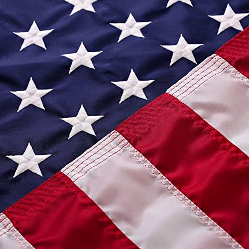 American Flags for Outside 3X5 (Pack of 3) -American Flag 3x5 with Embroidered Stars and Sewn Stripes US Flag 3x5 Heavy Duty Outdoor Made in USA for High Wind- All Weather Flags