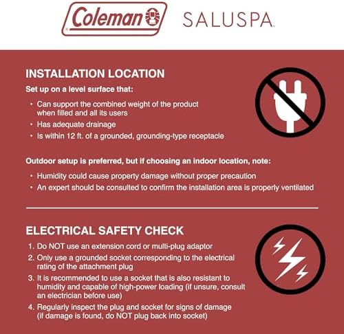 Coleman Miami AirJet Large Round 2 to 4 Person Inflatable Hot Tub Portable Outdoor Spa with 120 AirJets and EnergySense Cover, Black