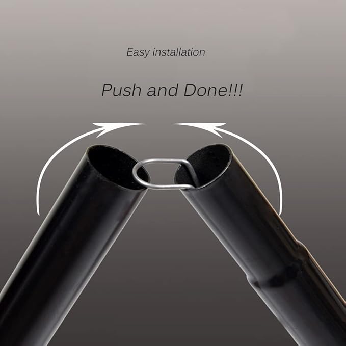 Adjustable Tent Poles - Portable Steel Rods for Camping Tarps and Canopies, 2 Sets of Black Lightweight Poles for Shelter and Shade. Ideal for Backpacking, Hiking, Outdoor Adventures.