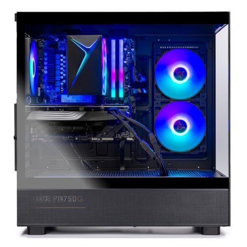Skytech Gaming Azure 3 Desktop PC, Ryzen 7 7700 3.8 GHz (5.3GHz), NVIDIA RTX 5060, 1TB NVMe SSD, 32GB DDR5 RAM 5200 RGB, 650W Gold PSU, Wi-Fi, Win 11
