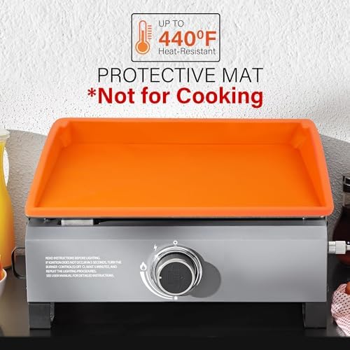 LotFancy Griddle Mat for Blackstone, 22 inch Silicone BBQ Mat, Full Coverage Cover for Griddle Top, Grill Accessories to Protect Grilling from Dust, Dirt, Bugs, Rust