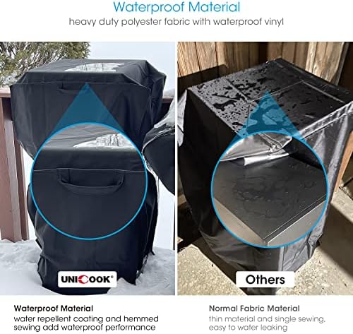 Unicook Electric Smoker Cover 40 Inch, Heavy Duty Waterproof Vertical BBQ Smoker Grill Cover for Masterbuilt, All Weather Resistant, 28" W x 22" D x 39" H