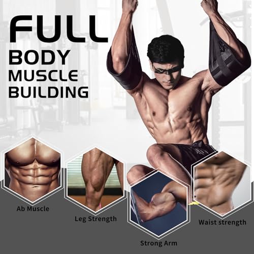 Hanging Ab Straps for Pull Up Bar: Gym Ab Sling Straps for Arm Pull up Workout Support for Training Knee and Leg Raises (Black)