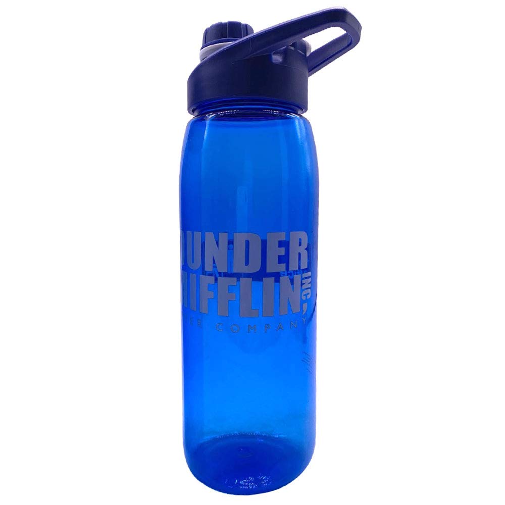 Silver Buffalo The Office Dunder Mifflin Paper Company Logo Tritan Water Bottle, Screw Top Lid, 28 Ounces