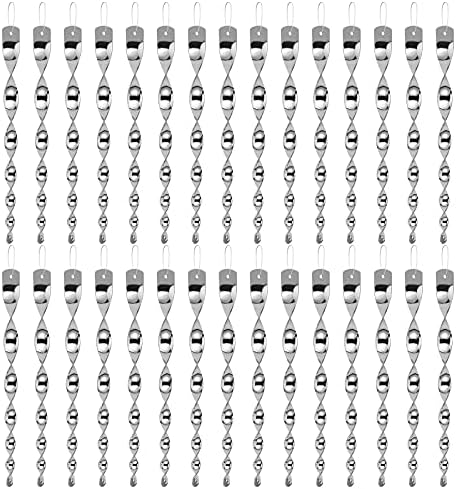 Woodpecker Rods for House,Bird Reflective Devices Outdoor,Reflective Scare Rods,Bird Reflectors for Outside（Christmas Reflector Strip Hanging Home As Decoration(30PCS)