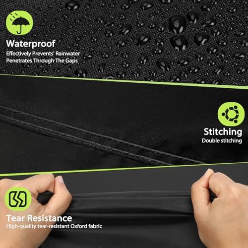 Grill Cover for Outdoor Grill, Universal Fit 45"-75" BBQ Gas Grill Waterproof Anti-UV Oxford Fabric Windproof Design with Adjustable Straps, Fits Weber/Char-Broil/Nexgrill and More (52")