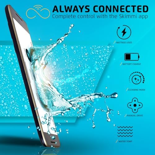 Dolphin Skimmi Automated Pool Skimmer WiFi, Cleans Water Surface with Smart Sensors Solar Charge