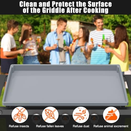 Silicone Griddle Mat Cover for Blackstone - 28 Inch True All-Encompassing Coverage Heavy Duty Food Grade Grill Buddy Mat, All Season Cooking Surface Protective Cover
