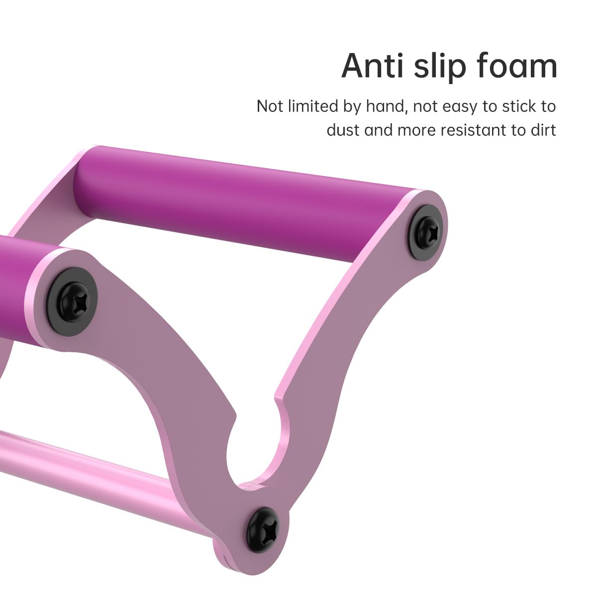 AimiDream V Bar Landmine Handle Attachment for Barbell Bar, Solid Multi-Grip Landmine Handle Attachment with Non-Slip Rubber Handle, Fits Olympic Bars Strength Training Bars,Pink