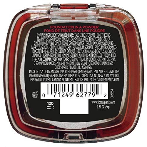 L'Oreal Paris Makeup Infallible Fresh Wear Foundation in a Powder, Up to 24H Wear, Waterproof, Vanilla, 0.31 oz.