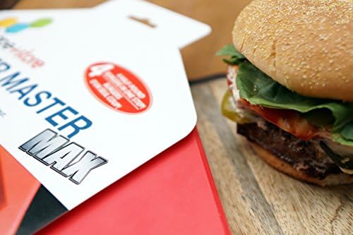 Burger Master MAX 4-in-1 Burger Press by Shape+Store. Makes Makes Four 1/3 to 1/2 Pound Burgers, Easy-To-Clean & Dishwasher Safe