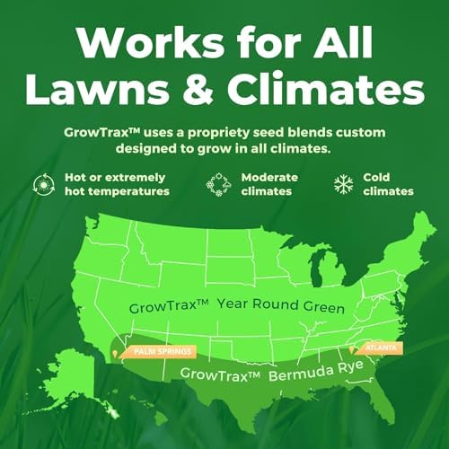 Growtrax Biodegradable Grass Seed Mat, Year Round Green - 50 Sq Ft Quick Fix Roll - Growing Solution for Lawns, Dog Patches and Shade - Just Roll Water & Grow -Not Fake or Artificial Grass