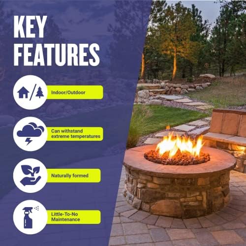 American Fireglass Small Lava Rock, 1/8" - 1/2" | Use in Fireplace, Fire Pit or Bowl | Outdoor & Indoor Volcanic Rock for Natural Gas or Propane Fires | Decorative Landscaping | 10 lb Bag