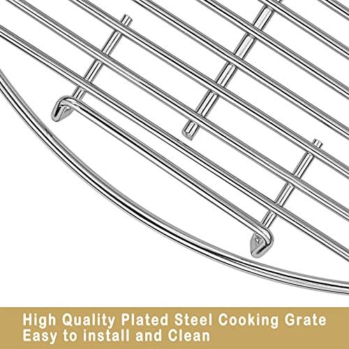 Uniflasy 7432 Upper Cooking Grate 85042 Lower Grate 63013 Charcoal Grates for Weber Charcoal Grill 18/18.5 Inch Smokey Mountain Cooker,Grate 3 Pack