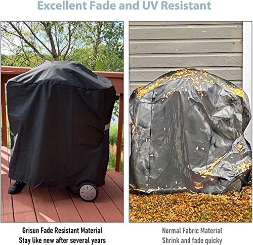 Grisun 7113 Grill Cover for Weber Q100 Q120 Q1000 Q1200 Q200 Q220 Q2000 Q2200 Q2400 Series Gas Grills, 600D, Waterproof, Anti-Fade Heavy Duty Grill Cover for Weber Q Series