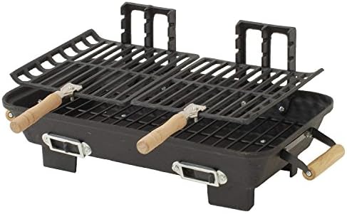 30052AMZ Kay Home Product's Cast Iron Hibachi Charcoal Grill, 10 by 18-Inch (Limited Edition)