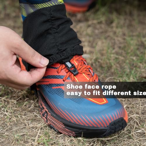 Ldafava Gaiters for Hiking, Running Shoe Gaiters, Trail Running Gaiters Sandproof, Waterproof Hiking Gaiters, Ankle Gaiters for Hiking, Snow, Trail Running, Hunting, Skiing, Mountain Climbing (Blue)