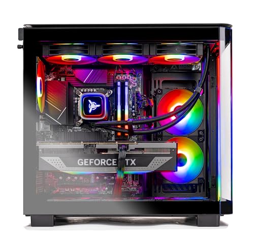 Skytech King 95 Gaming PC Desktop, Ryzen 9 9900X 4.4 GHz (5.6GHz Turbo Boost), NVIDIA RTX 5070 12GB GDDR7, 1TB Gen4 NVMe SSD, 32GB DDR5 RAM 6000 RGB, 850W Gold PSU, 360mm ARGB AIO, Wi-Fi, Win 11